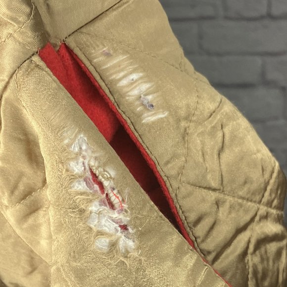 J.Crew Medium M Orange Thinsulate Wool Blend Double Breasted Pea Coat Peacoat - Picture 7 of 7